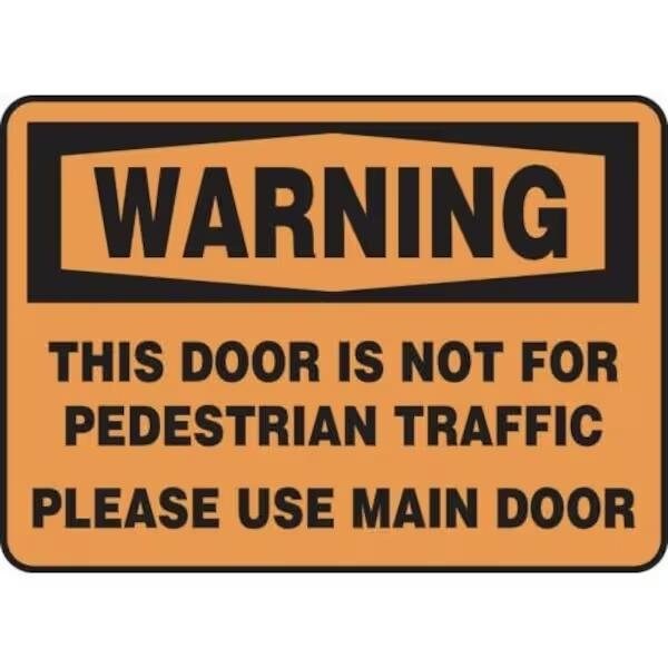 Accuform OSHA WARNING SAFETY SIGN THIS DOOR MABR300XT MABR300XT - main